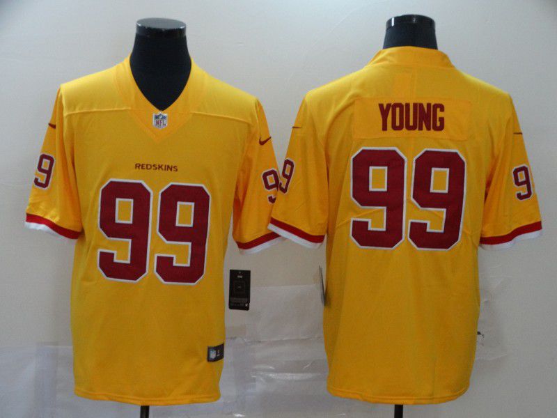 Men Washington Redskins #99 Young Yellow Nike Vapor Untouchable Stitched Limited NFL Jerseys